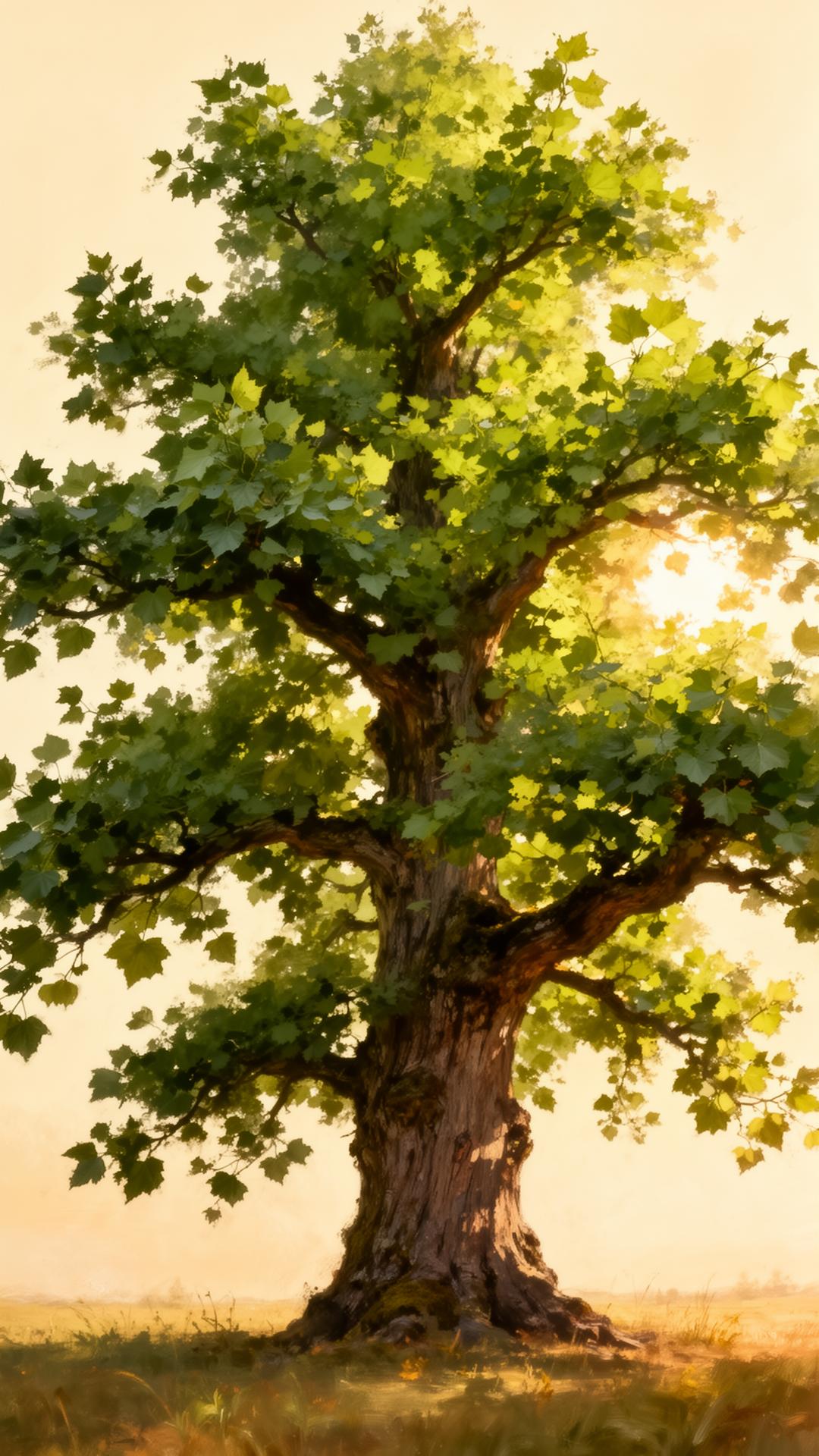 Eine alte Linde im Sommerlicht — Sinnbild der Kneipe Zur Linde